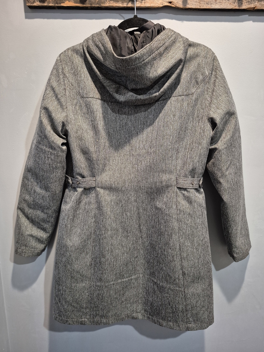 Gotcha Glacier Women’s Hooded Mid-Length Coat - Gray Down Feathers Size Medium - Picture 8 of 16